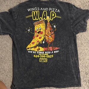 Wings and pizza t shirt